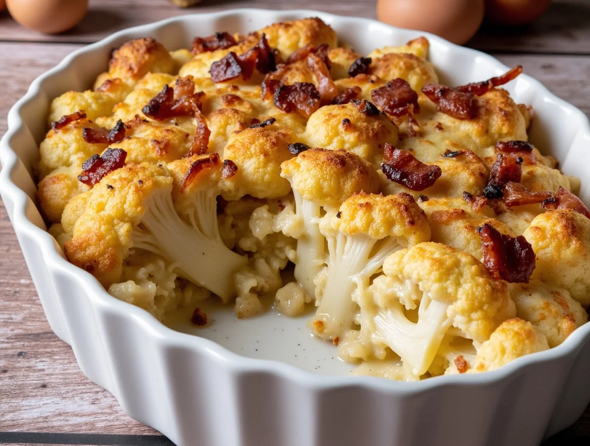 Cavolfiore Gratinato Tradizionale con Besciamella e Pancetta
