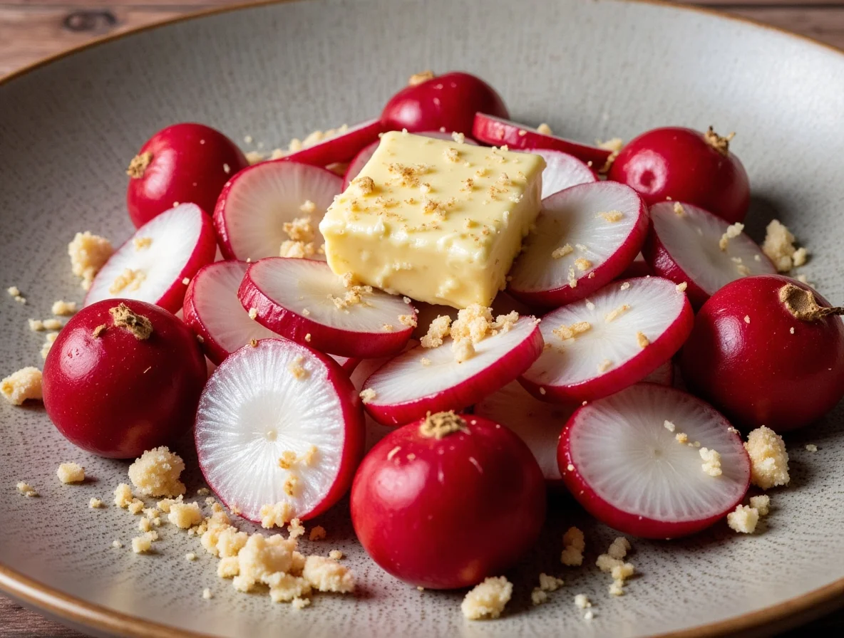 Reddiksalat med smør og havsalt