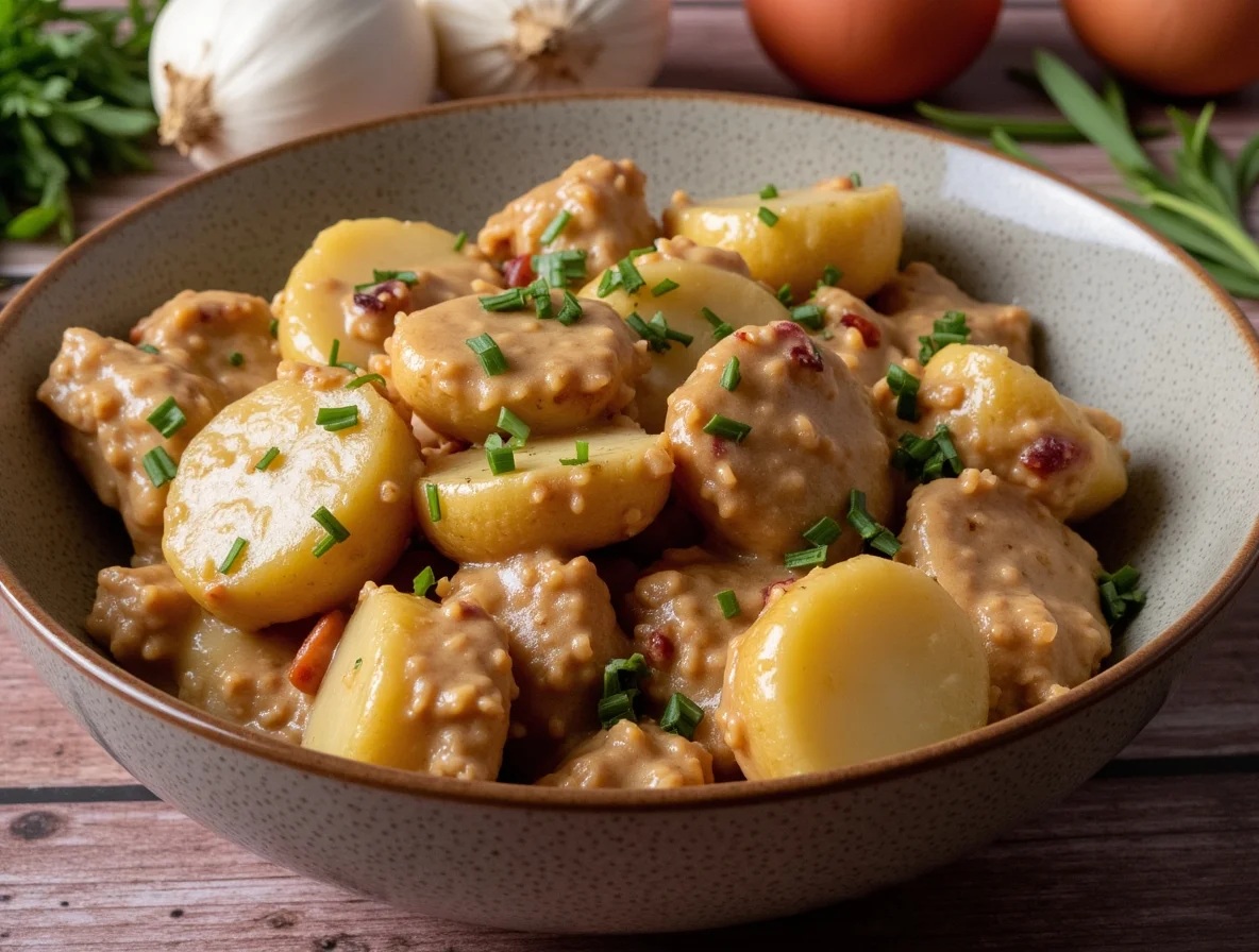 Traditionele Duitse Aardappelsalade (Erdäpfelsalat)