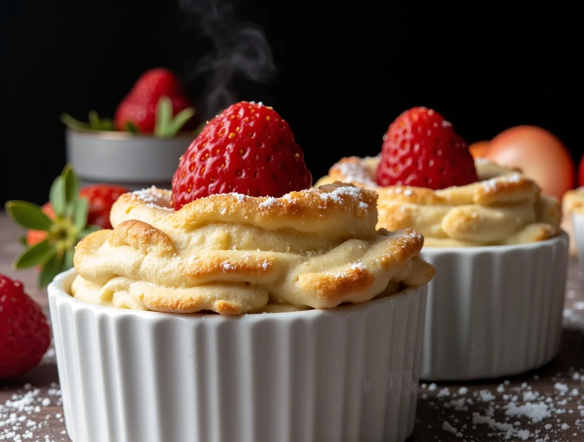 Soufflé aux Fraises et Marsala
