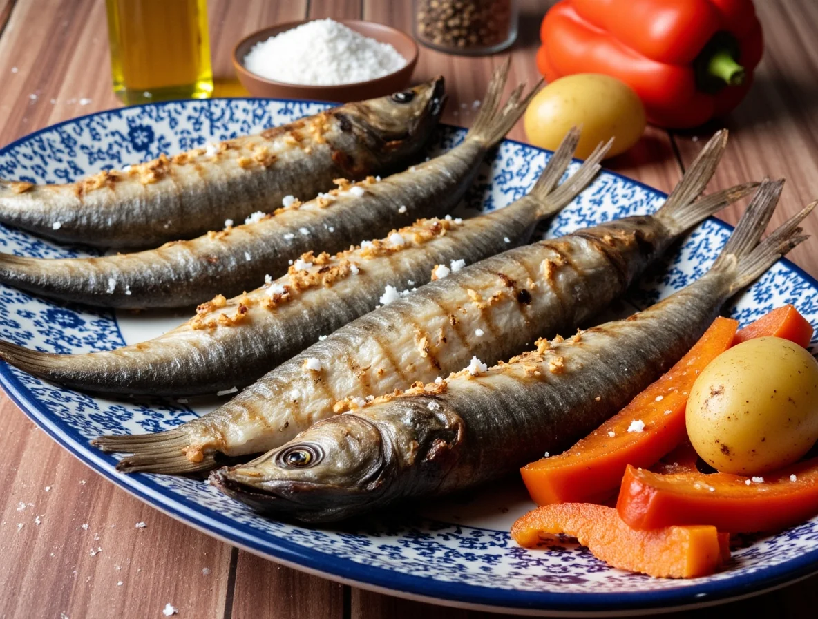 Sardinas asadas al estilo portugués
